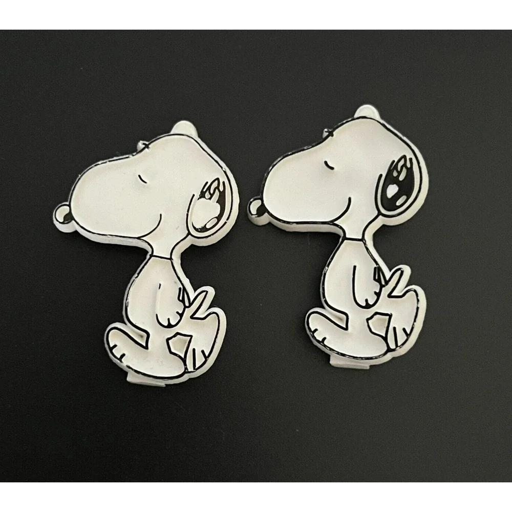 Vintage1950's Peanuts SNOOPY Plastic Barrettes Hair Clips 1 Pair ~ Collectible